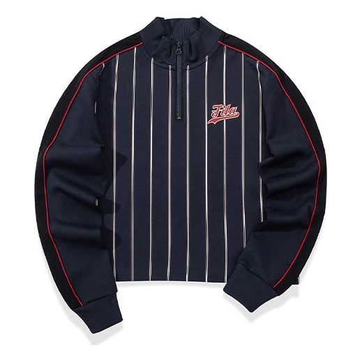 (WMNS) Fila Stand Collar Zipper Hoodie Blue T11W032210F-NV