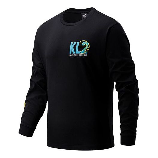 New Balance Men's New Balance Alphabet Logo Round Neck Long Sleeves Black MT03611-BK