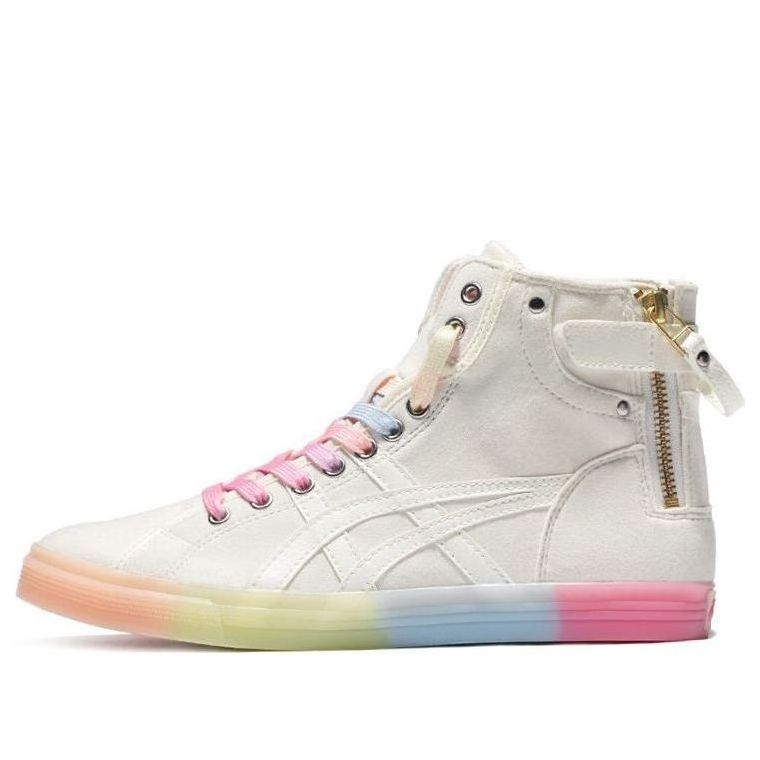 (WMNS) ASICS Double Clutch Milk White Retro Casual High Board Shoe 'White Pink' 1202A079-101