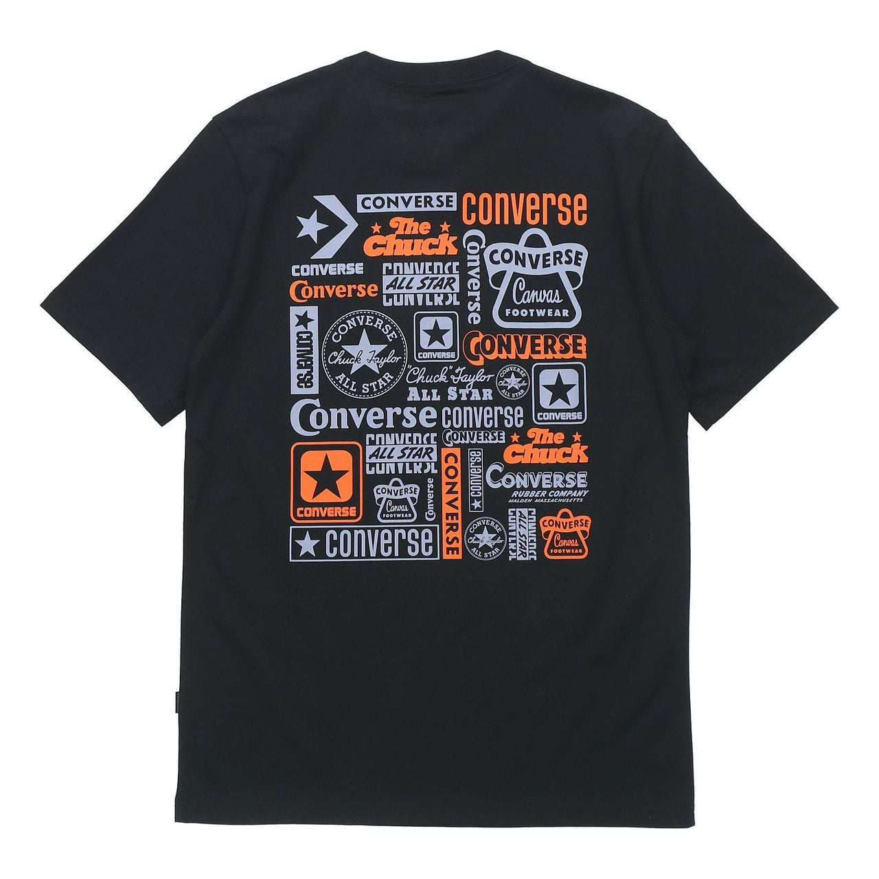 Men's Converse Logo Printing Casual Short Sleeve Black 10018868-001