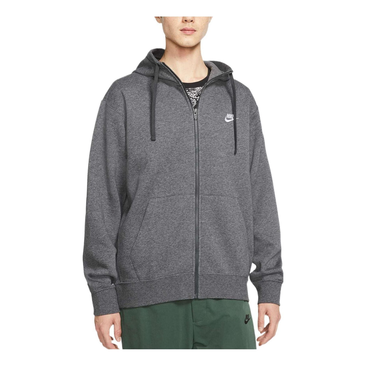 Nike Sportswear Club Fleece Full-Zip Hoodie 'Dark grey' BV2646-071