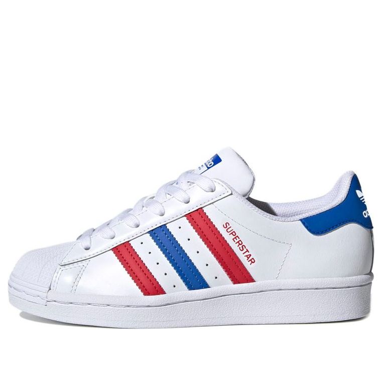 (GS) adidas originals Superstar J 'White Red Blue' FW5851