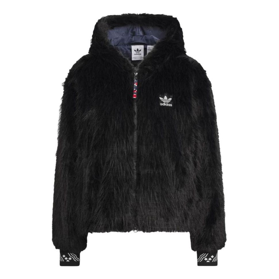 (WMNS) adidas Originals X Feifei Ruan CNY FUR Jackets Asia Sizing 'Black' IX4226