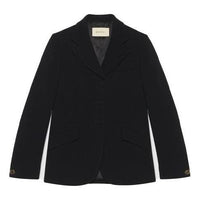 (WMNS) Gucci Cady Viscose Tailored Jacket 'Black' 619262-ZKR01-1000