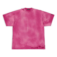Balenciaga 3B Sports Icon Repaired Oversized T-Shirt 'Dark Fucshia' 704056TMVA50556