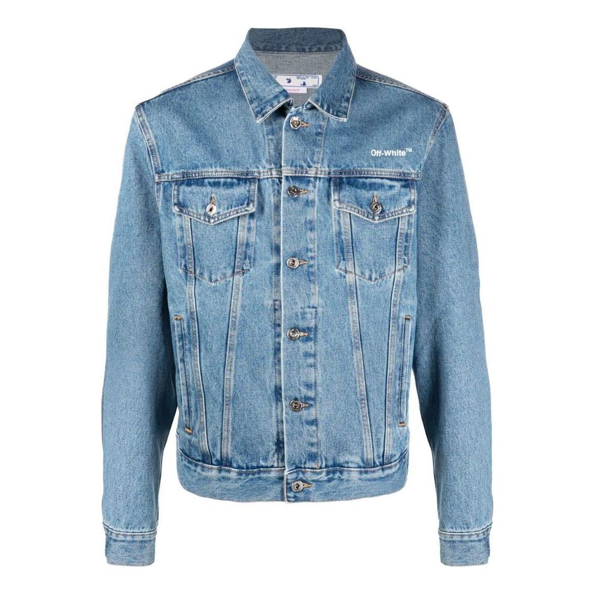 Off-White Diag-Stripe Denim Jacket OMYE079C99DEN0044901