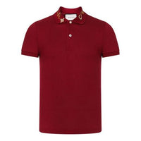 Gucci Coral Snake Embroidered Polo Shirt For Men Red 408323-X7332-6240