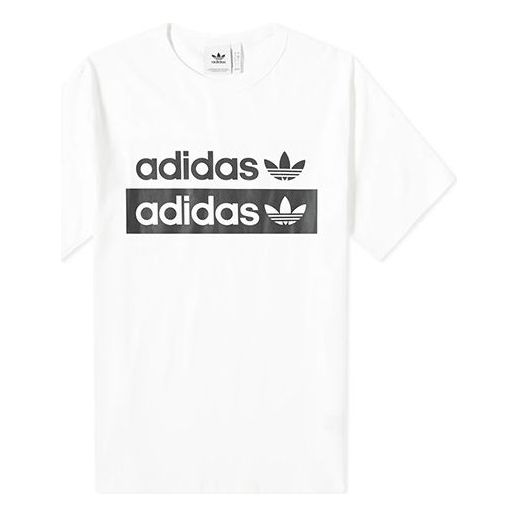 adidas originals Vocal Logo Tee Printing Short Sleeve White ED7195