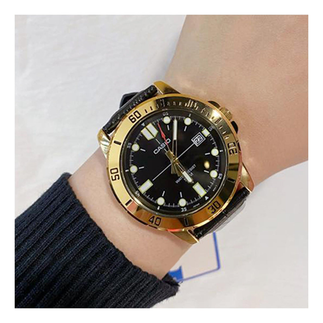 CASIO Male DRESS Japan / South Korea Fashion Mens Gold Analog MTP-VD01GL-1E
