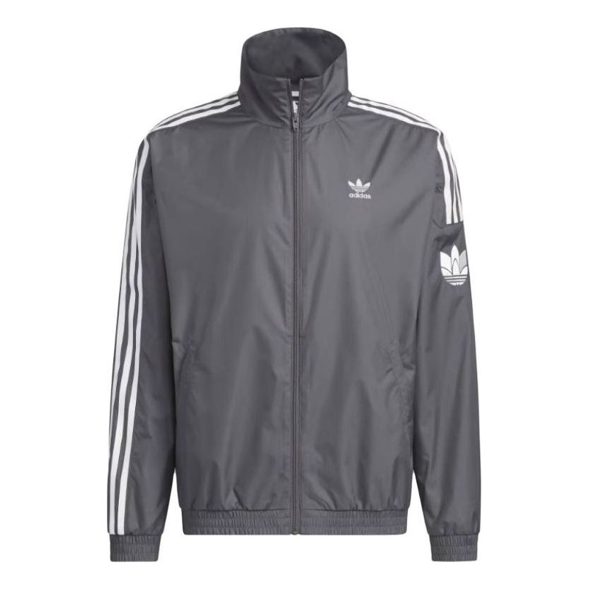 adidas Originals Retro Trefoil Jacket Asia Sizing 'Grey White' JI7533