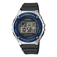 Men's CASIO Multifunction Retro Watch Resin Tape 50 waterproof LED Mens Black Digital W-216H-2AVDF