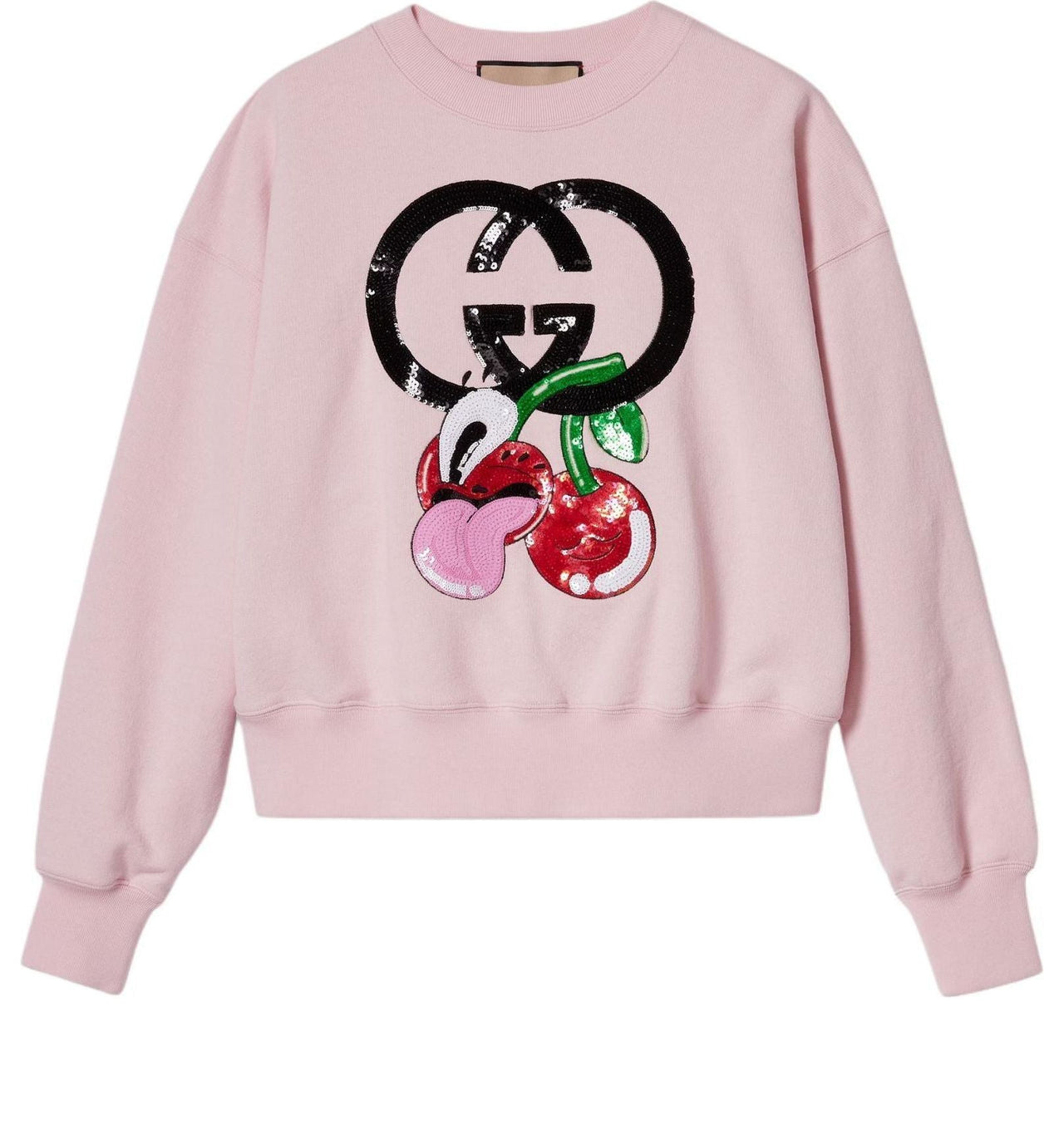 (WMNS) Gucci Cotton Jersey Sweatshirt With Embroidery 'Pink' 773769-XJGHH-5781
