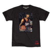 Men's Mitchell & Ness x SLAM Cover Tee Crossover Poster Short Sleeve Philadelphia 76ers Black BMTRBA18455-CLBBLCKAIV