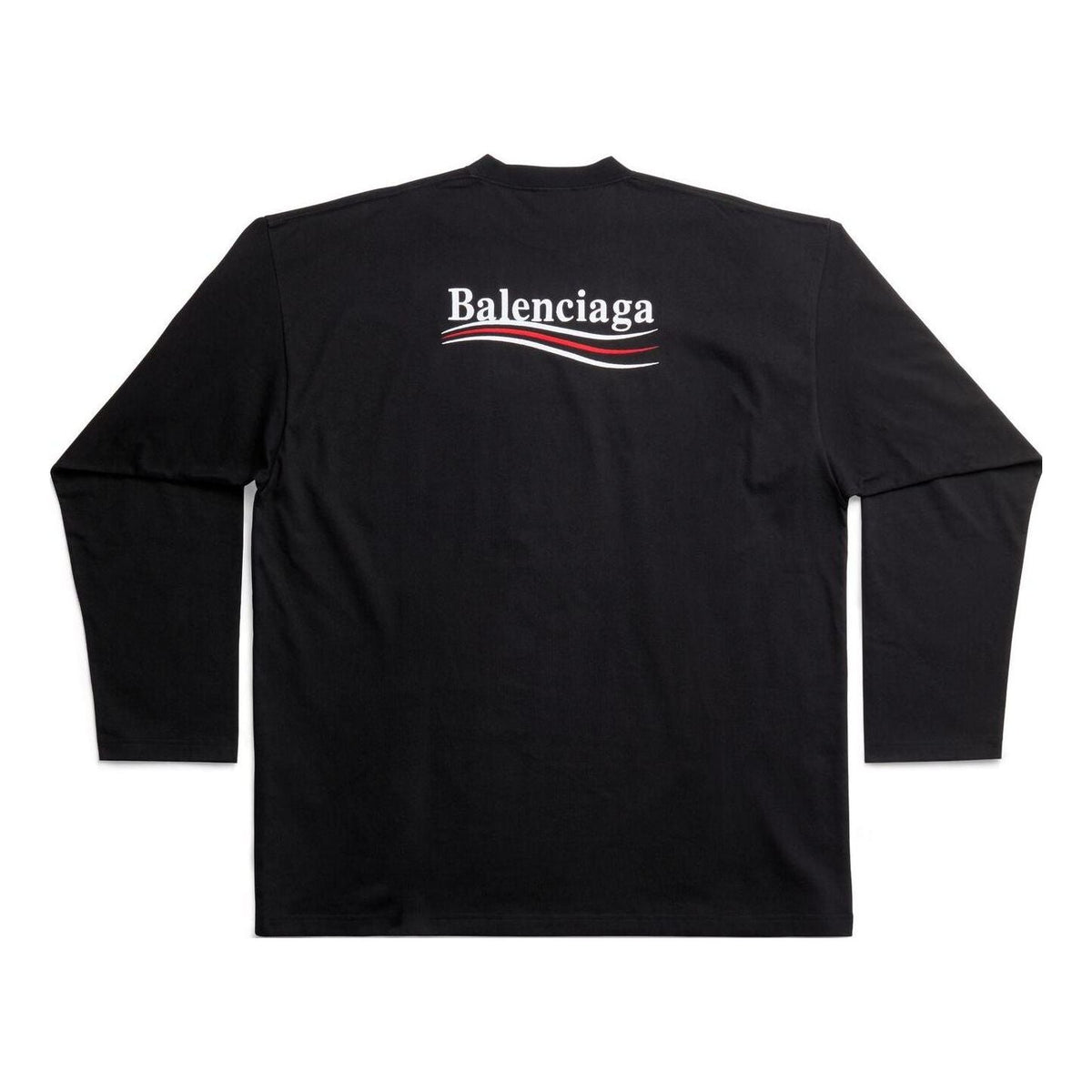Balenciaga Political Campaign Long Sleeve T-Shirt Large Fit 'Black' 681046TKVJ11070