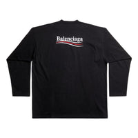 Balenciaga Political Campaign Long Sleeve T-Shirt Large Fit 'Black' 681046TKVJ11070