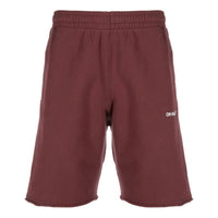 Off-White Diag Helvetica Sweatshort 'Barolo' OMCI006F22FLE0012801