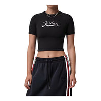 (WMNS) Jordan Brooklyn T-Shirt 'Black Dark Smoke Grey White' IM7378-010