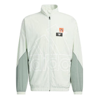 adidas Mh Bp3 Wvjkt Large Logo Printing Zipper Sports Jacket Blue HP1436