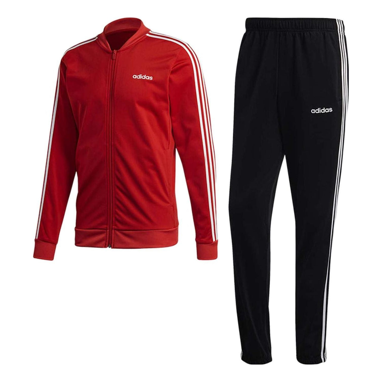 adidas 3-Stripes Sports Set Asia Sizing 'Red Black' FM6308