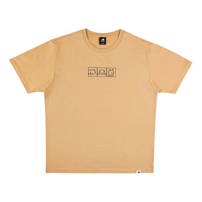 New Balance x Noritake Crossover Funny Pattern Printing Sports Round Neck Short Sleeve Turmeric T-Shirt AMT12389-MSU