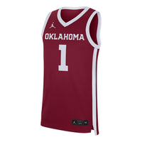 Air Jordan College Replica Oklahoma Basketball Jersey 'Red White' AT8786-698
