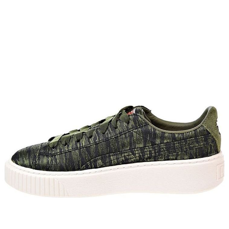(WMNS) PUMA Basket Platform Vr 'Green White' 364092-01