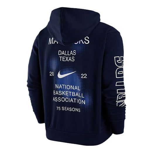 Men's Nike Dallas Mavericks Casual Fleece Pullover Blue DH9450-419