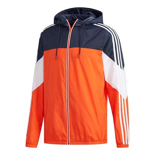 adidas neo M CS RIS WB Colorblock Athleisure Casual Sports Jacket Orange FH6631