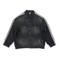Balenciaga x adidas Oversized Denim Jacket 'Black' 724775TNW541129