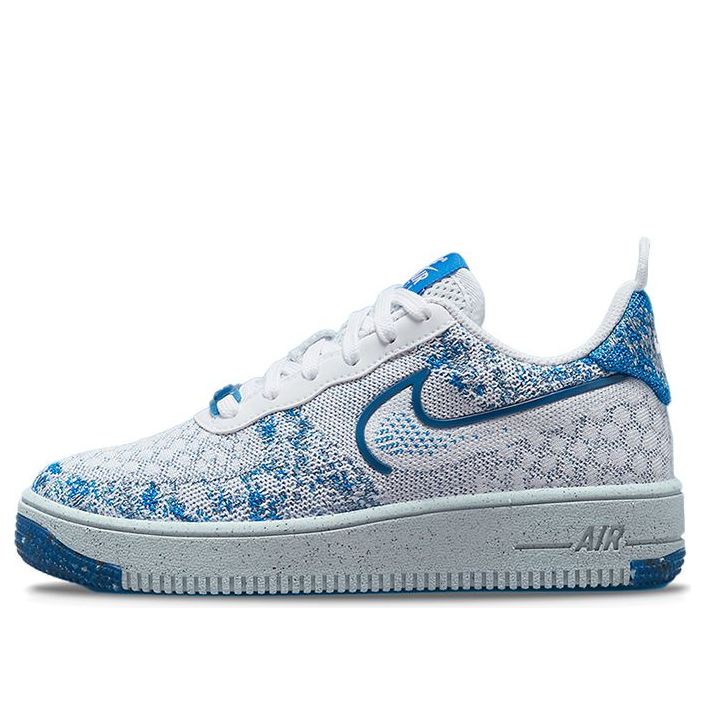 (GS) Nike Air Force 1 Crater Flyknit 'White Dark Marina Blue' DM1060-100