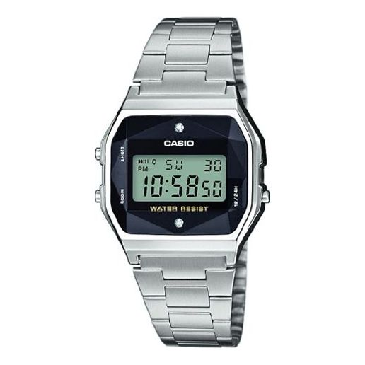 CASIO Quartz Waterproof Unisex Mens Silver Digital A158WEAD-1EF