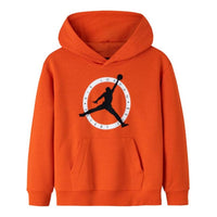 (GS) Air Jordan Official Authentic Velvet Sports Hoodie 'Orange' FJ5789-891