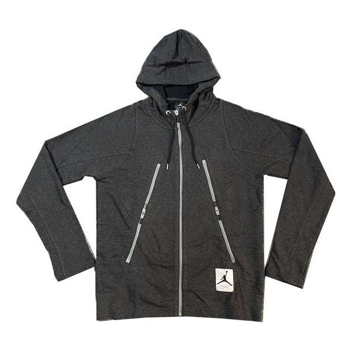 Air Jordan 4 Full Zip Hoodie 'Grey' 724728-032