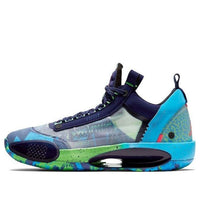 (WMNS) Air Jordan 34 Low PF Regency Purple 'Blue Green' CZ7746-500