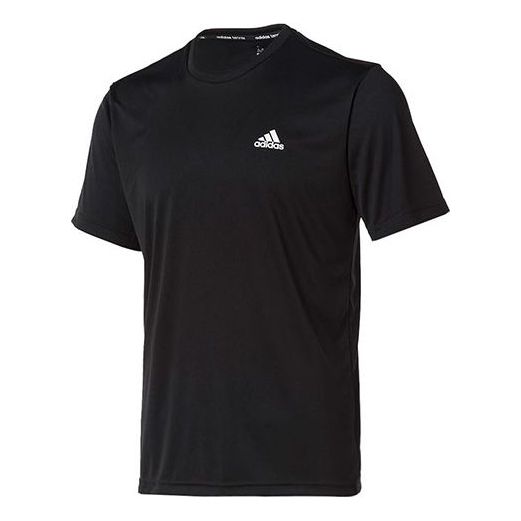 adidas Approach Tee Tennis Round-Collar Short-Sleeved Male Black AZ4076
