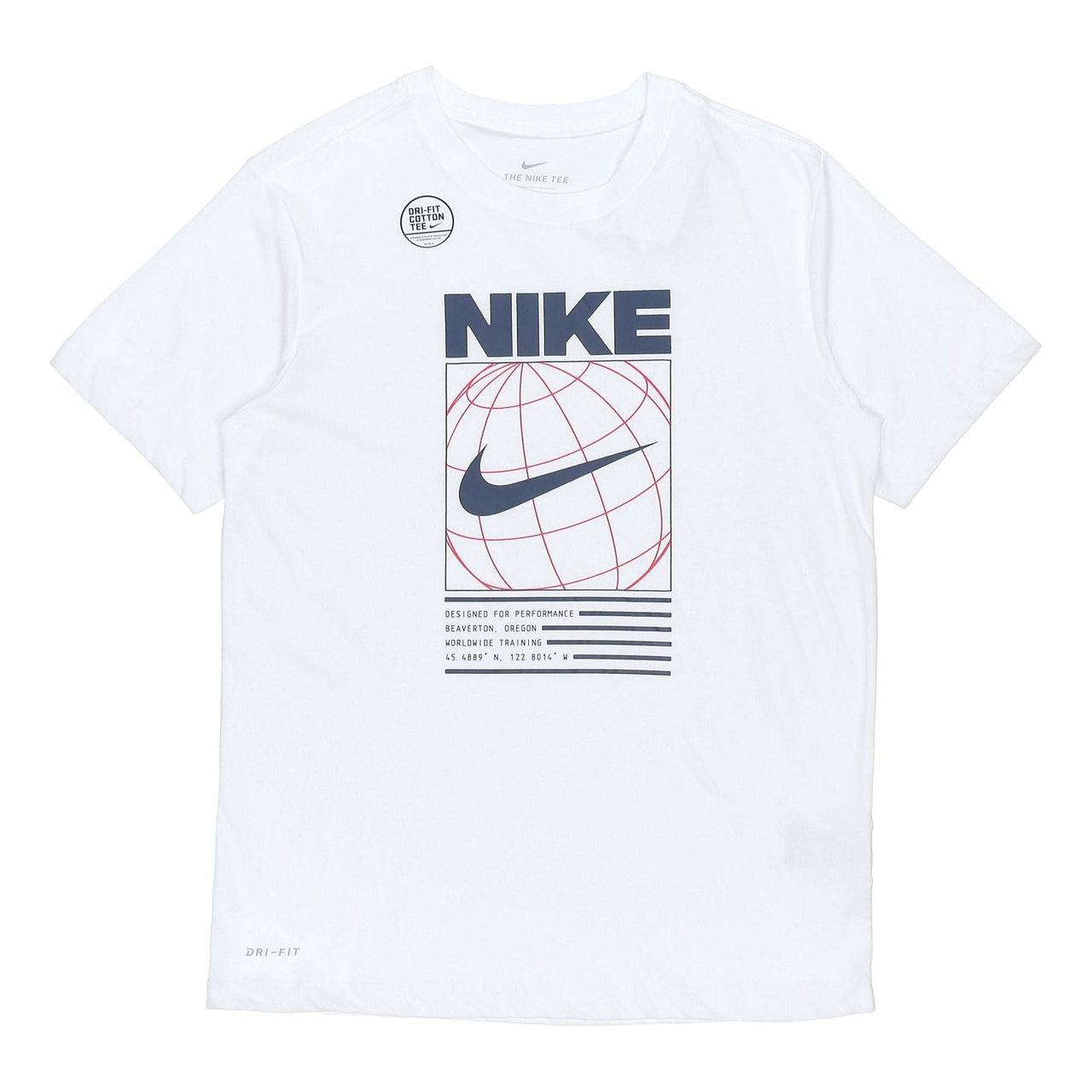 Nike Dri-FIT Geometry Pattern Logo Printing Quick-dry Sports T-Shirt Men's White DA1773-100