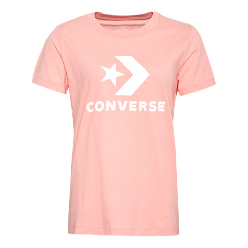 (WMNS) Converse Classic Logo Printing Short Sleeve Pink 10009152-A11