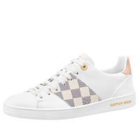 (WMNS) LOUIS VUITTON Frontrow Sneakers 'White with Beige Grey Plaid' 1AAWEV