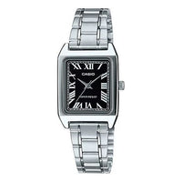 CASIO Waterproof Stainless Steel Band /Black Quartz Silver Analog LTP-V007D-1B