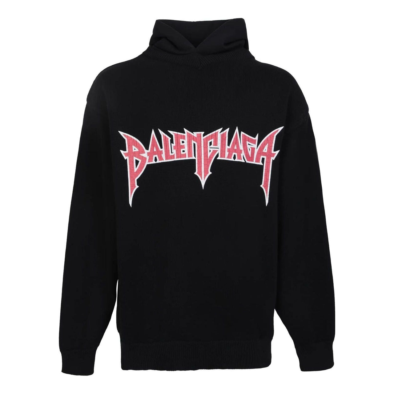 Balenciaga Metallica Hoodie Medium Fit 'Black Orange' 743802T32698035