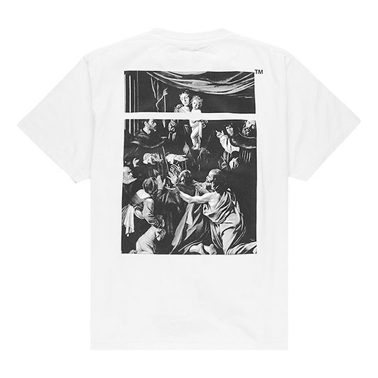 Off-White Caravaggio Square SS Over Tee 'White Black' OWKC038S20-5005-WH
