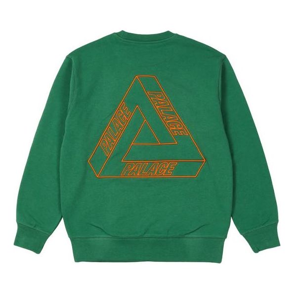 PALACE Outliner Mit Desigher Crew Green Back Triangle Printing Round Neck Unisex Green P20CS141