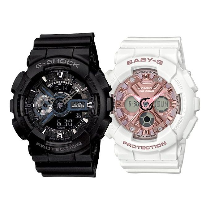 CASIO Baby-G 'Black' GA-110-1BDR&BA-130-7A1PRL