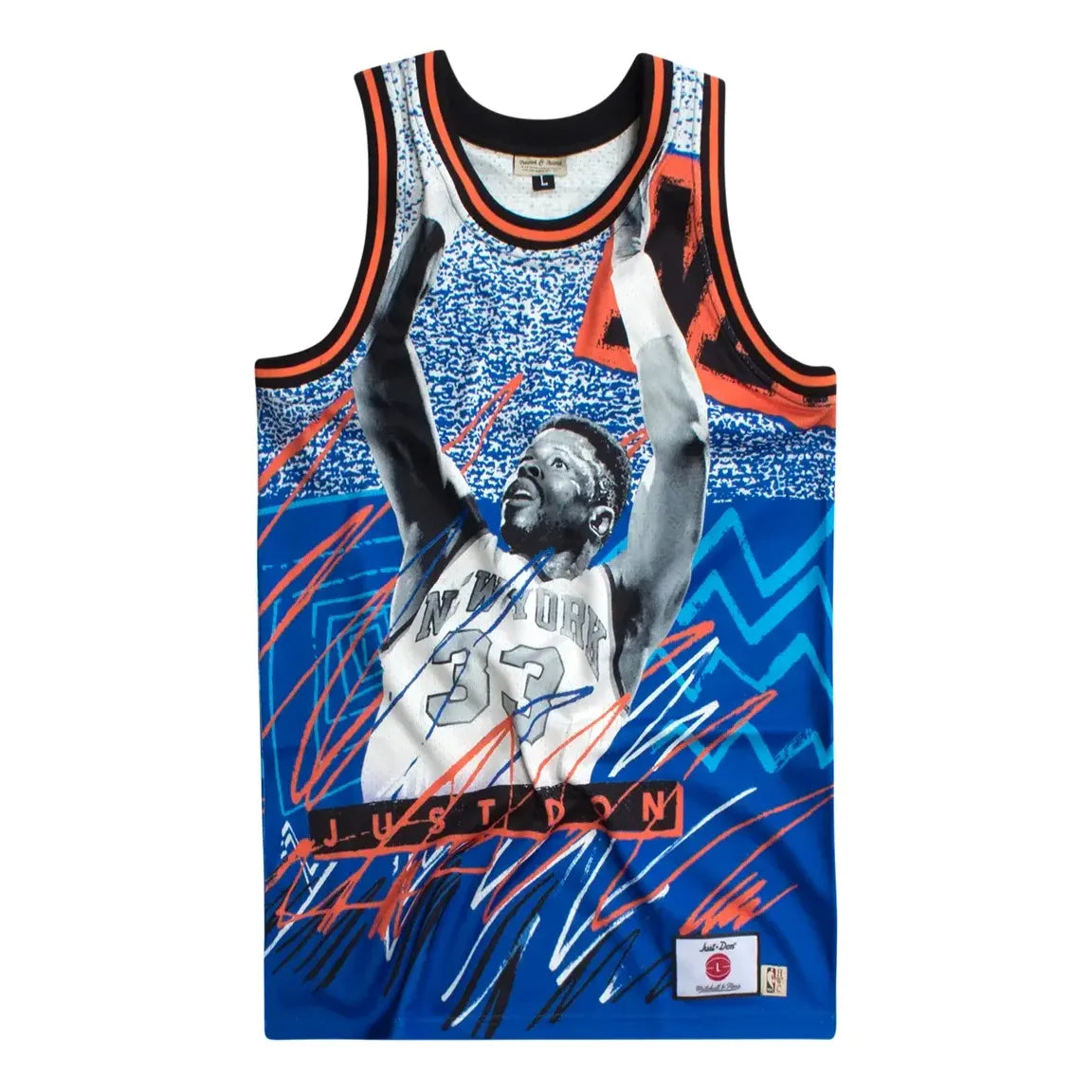 Mitchell & Ness x JUST DONNY New York Knicks Sublimated Jersey 'Blue' DJY1PTRY-NYKNG180453PEW