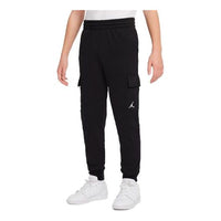 (GS) Air Jordan Casual Knit Bundle Feet Solid Color Sports Pants/Trousers/Joggers Boy Black DV1018-010