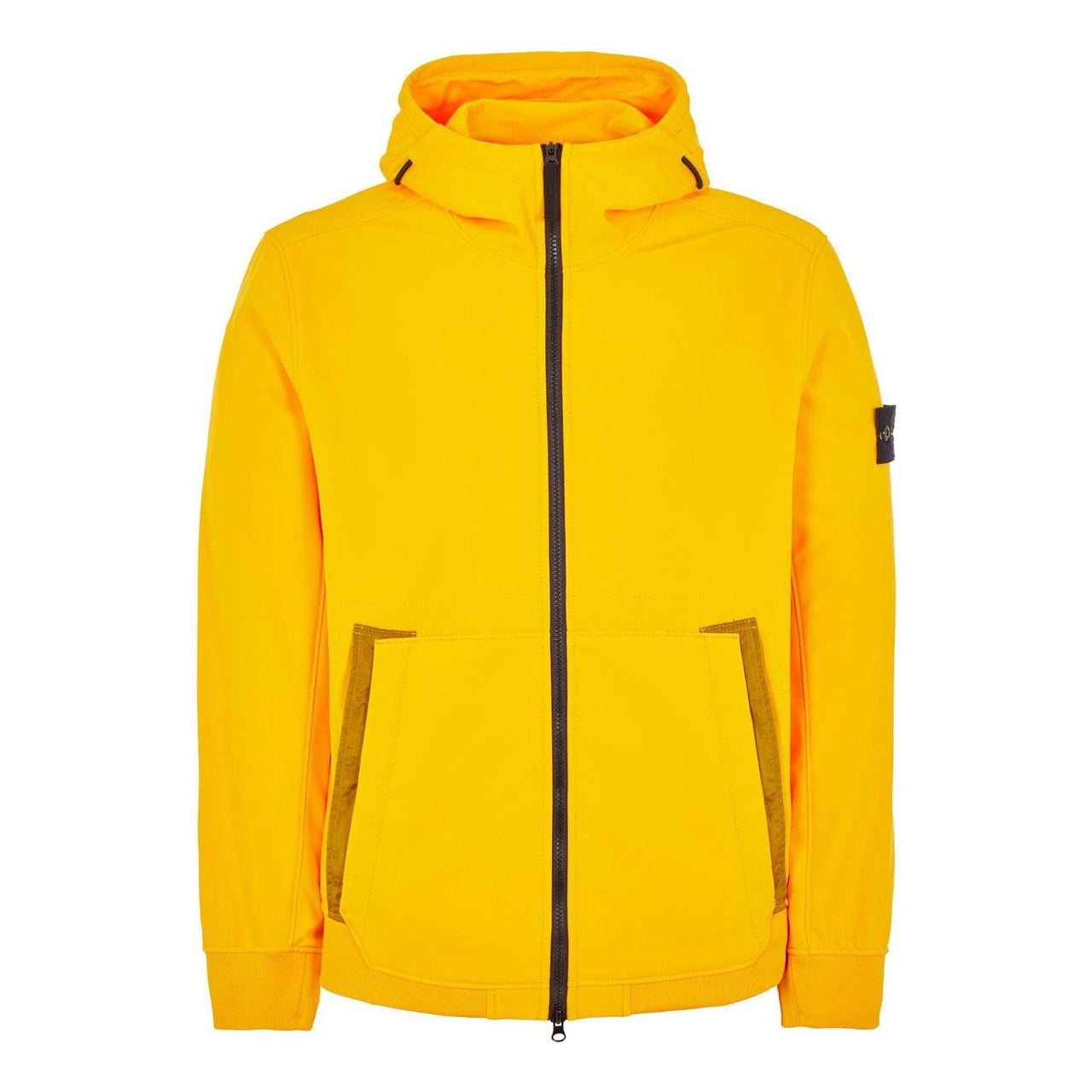 STONE ISLAND Logo Patch Hooded Zip-Up Jacket 'Yellow' 7715Q0122-V0030