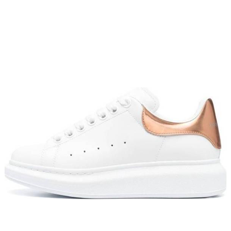 (WMNS) Alexander McQueen Oversized Sneakers 'White Rose Gold' 718232WIE829053