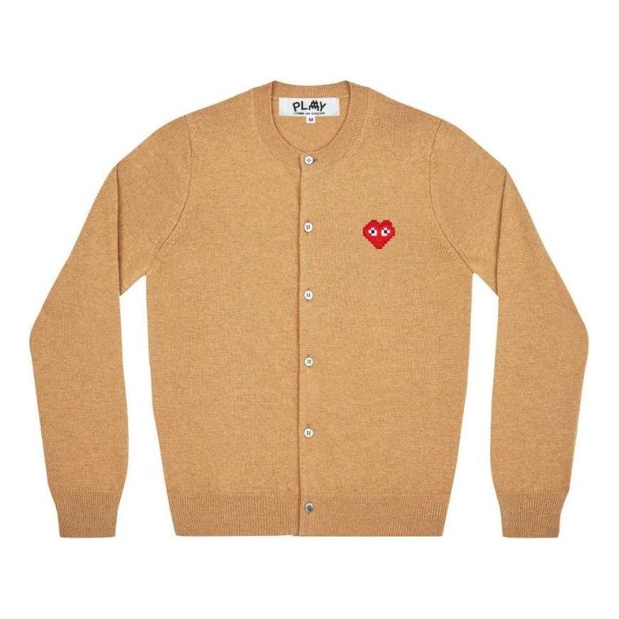 (WMNS) COMME des GARCONS PLAY Cardigan Invader Emblem 'Camel' AZ-N083-051-3