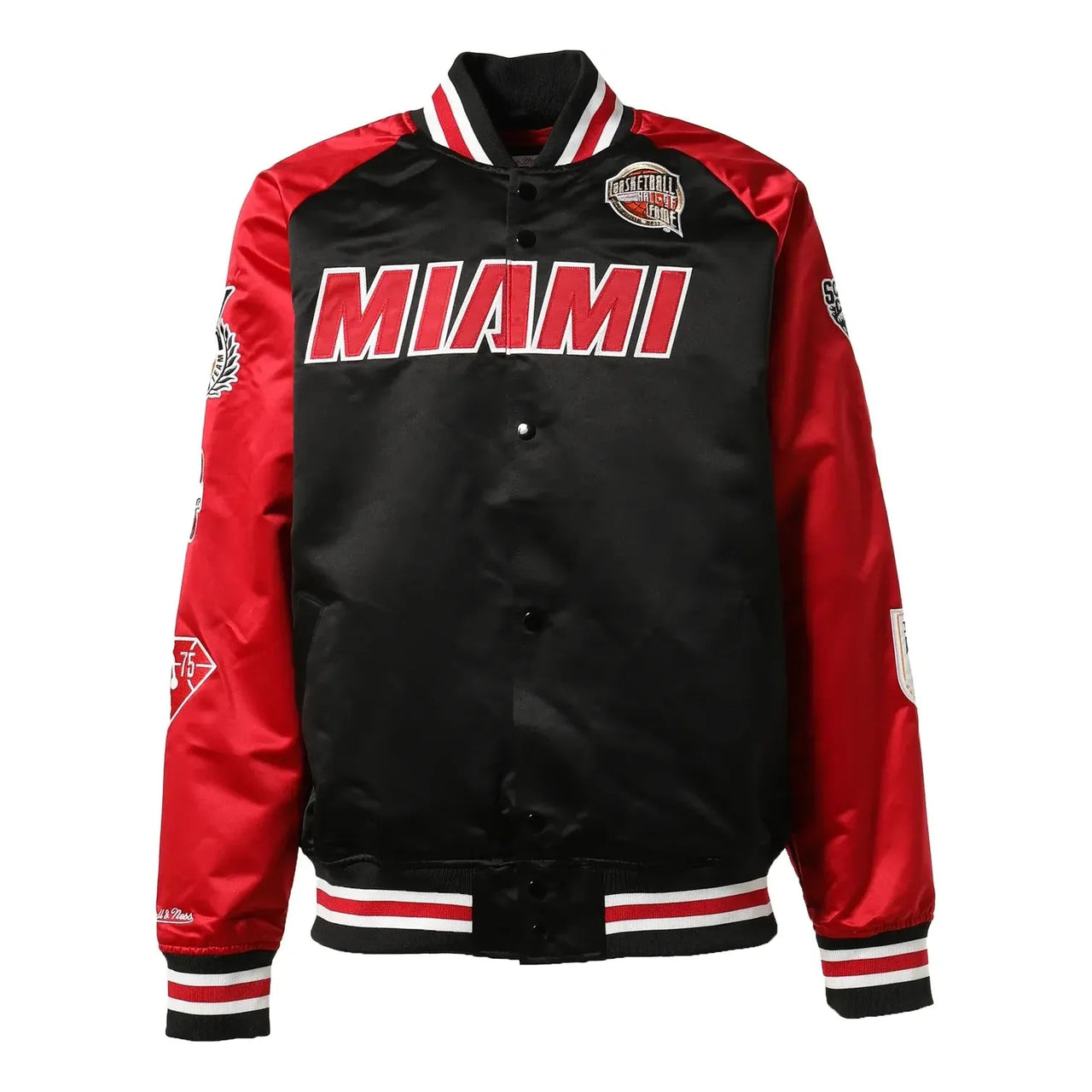 Mitchell & Ness x Nba Miami Heat Hof Satin Jacket 'Dwyane Wade 3' OJBF6860-MHEYYDWABKRD