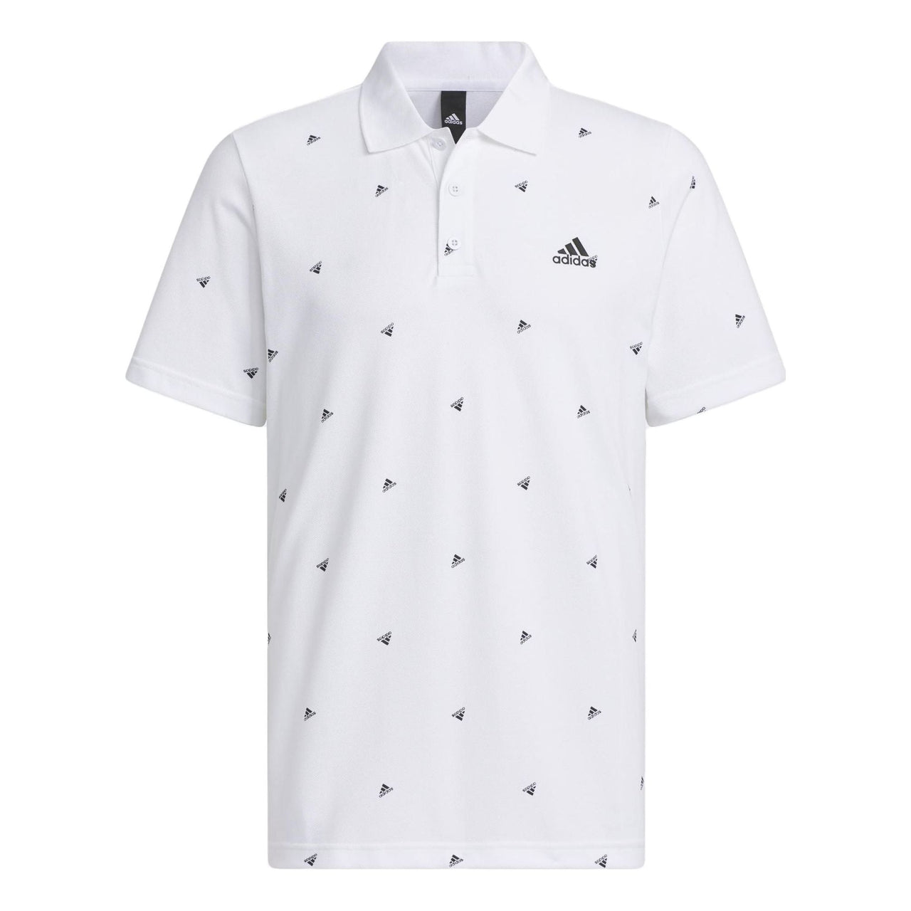 adidas Fi Polo Aop Logo Printing Training Sports Short Sleeve Polo Shirt 'White' IA8154